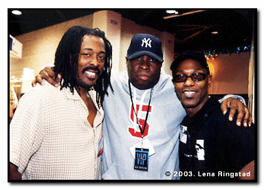 BabyFace Keyboardist, Wayne Linsey (L) Drummer, Vince Wilburn (M) and Myron Bernard